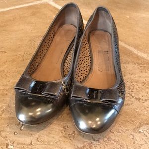 Ferragamo Heels - dark silver 10M *Make an offer*